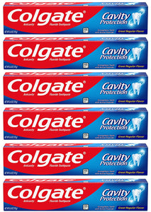 Colgate Cavity Protection Toothpaste with Fluoride - 6 Ounce (Pack of 6)